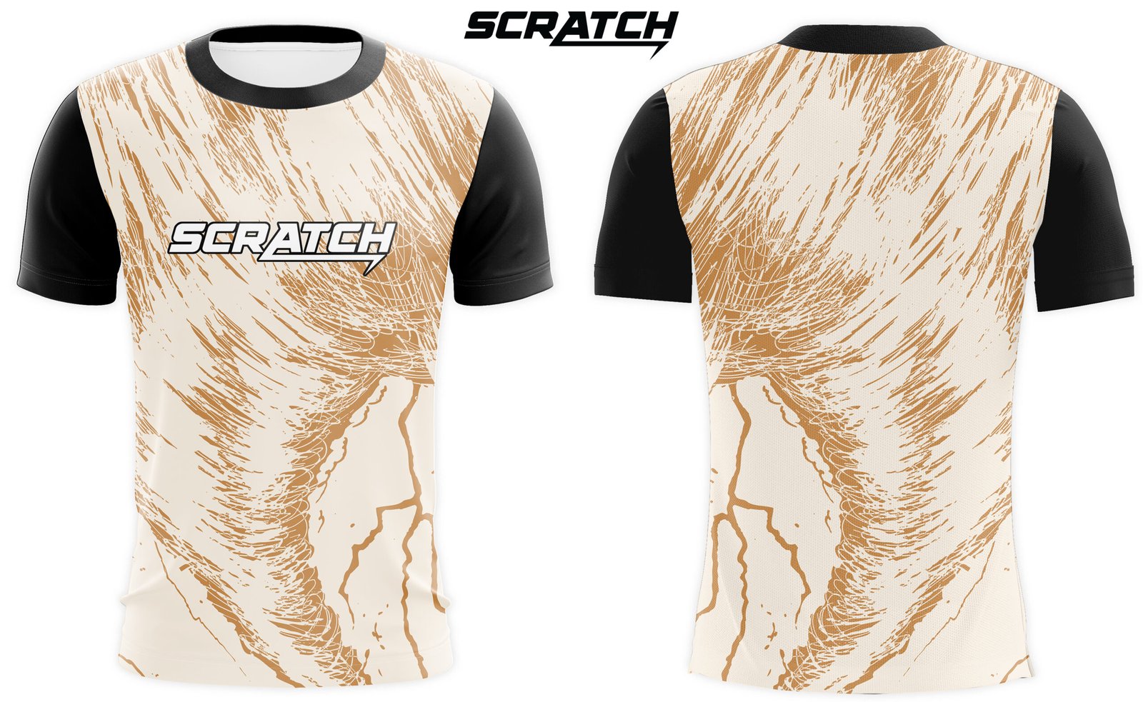 Black Sollar And Sleeves Featuring Abstract Animal Print Pattern T-Shirt Black Sollar And Sleeves Featuring Abstract Animal Print Pattern T-Shirt