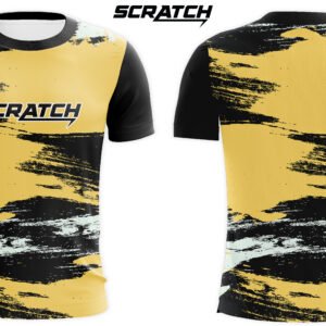 Comfortable Scratch Branded Grunge Pattern Style Print Sublimated T-Shirt