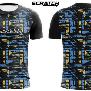 Comfortable Scratch T-Shirt Abstract Grunge Pattern Sublimation Print