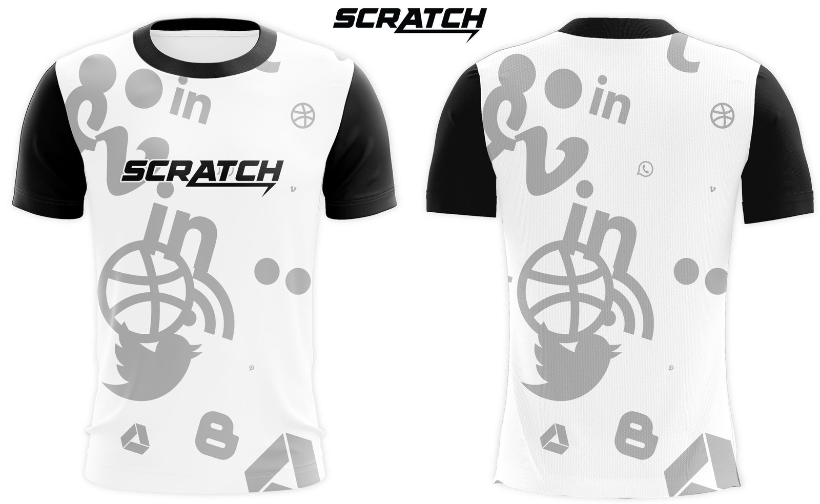 Comfortable Featuring Social Media Icons Scratch Sublimated Comfortable Featuring Social Media Icons Scratch Sublimated