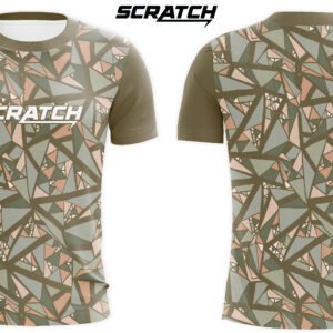Comfortable Geometric Camouflage Pattern Sublimation Print T-Shirt