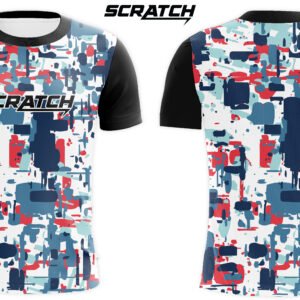 Comfortable Abstract Camouflage Pattern Design Scratch Sublimated T-Shirt