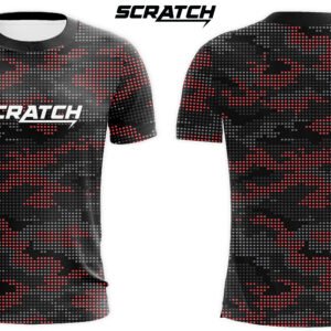 comfortable sport jersey mockup with a pixelated camouflage pattern Sublimation t-shirt