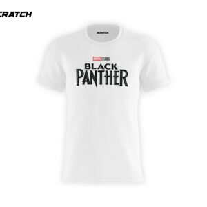 Black Panther Superhero Print Scratch Printed T-Shirt