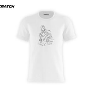 Printed Iron Man Mono Sketch Comfortable T-shirt