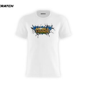Printed Scratch Mobile Legends Bang Bang logo T-shirt